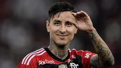 Erick Pulgar jogador do Flamengo durante partida contra o Internacional no estadio Maracana pelo campeonato Brasileiro A 2023.