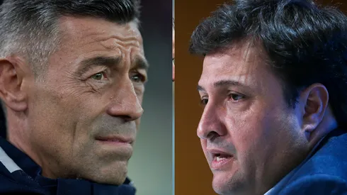 Pedro Caixinha e Alberto Guerra voltaram a falar a mesma língua e técnico é favorito para ser anunciado no Grêmio - Fotos: Thiago Ribeiro/AGIF e Fernando Alves/AGIF