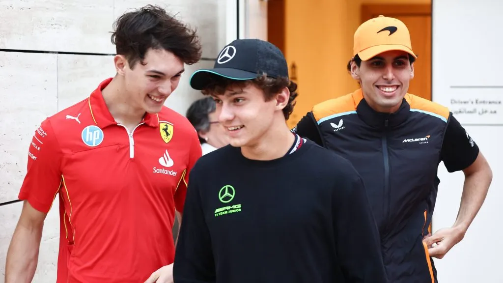 Bearman, Antonelli e Bortoleto no GP do Catar
