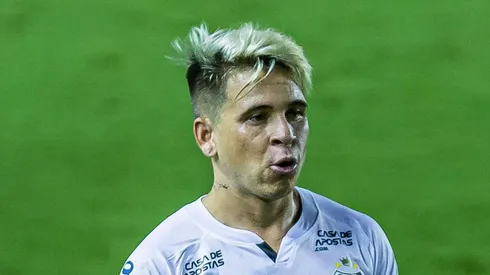Soteldo durante jogo do Peixe em 2021.