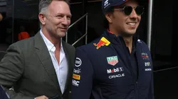 Horner e Pérez no GP de Silverstone