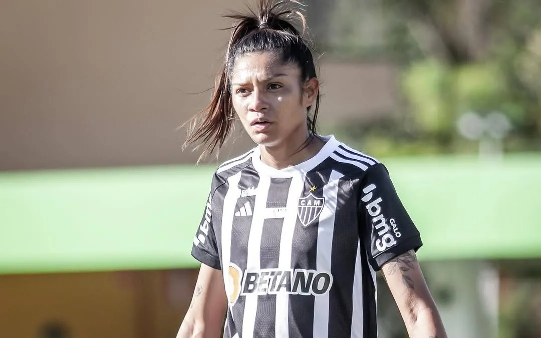 Anny Marabá, jogadora de 22 anos com atuações no Paysandú, Vasco, Flamengo e  Altético Mineiro que chega para reforçar o elenco das Gurias Coloradas para 2025. Foto: Rafael Leando/Atlético Mineiro