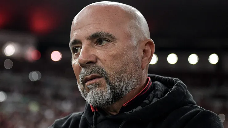 Jorge Sampaoli durante partida entre Flamengo e Grêmio, no Maracanã, pela Copa do Brasil de 2023.