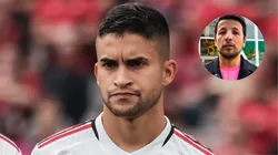 André Hernan informa a saída de Rodrigo Nestor e Michel Araújo para o Bahia, de Rogério Ceni. PhotoxPhoto: Nestor (AGIF)/André Hernan (Reprodução)