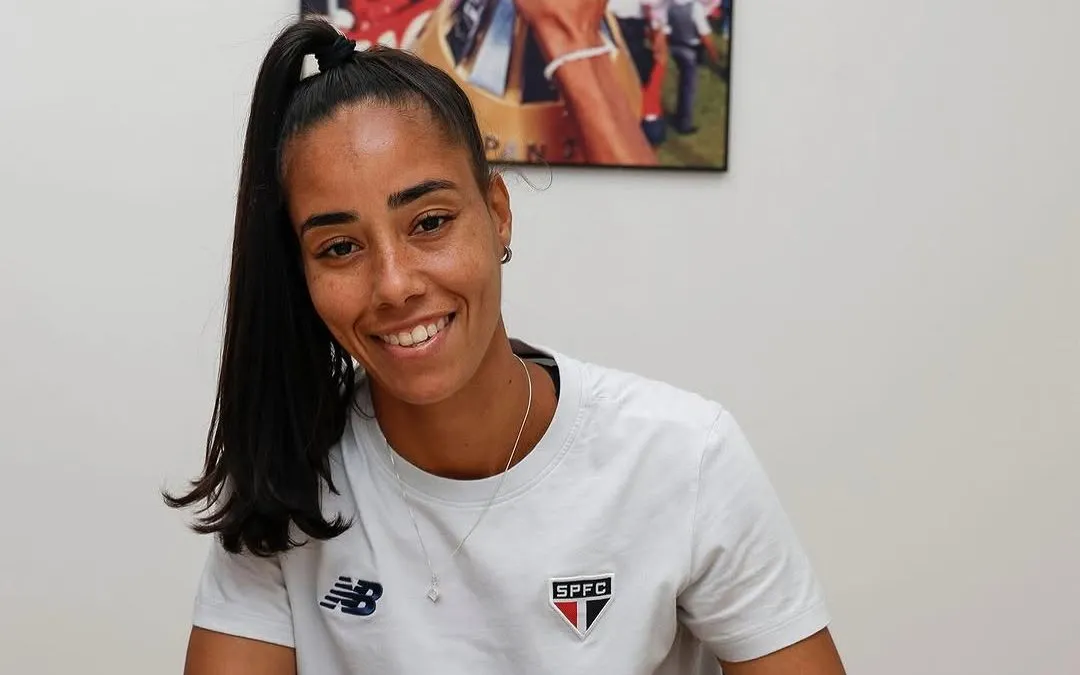 Jéssica Soares, zagueira do São Paulo renova vínculo para próxima temporada. Foto: Giovanna Bastos / São Paulo FC