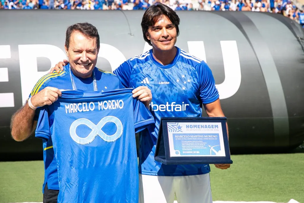 MG – BELO HORIZONTE – 07/04/2024 – MINEIRO 2024, CRUZEIRO X ATLETICO-MG – FINAL 2 – Marcelo Moreno  jogador do Cruzeiro Antes da partida contra o Atletico-MG no estadio Mineirao pelo campeonato Mineiro 2024. Foto: Fernando Moreno/AGIF