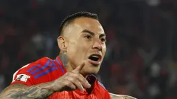 Vargas comemora gol pela Seleção do Chile.