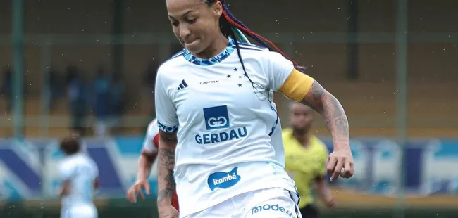 Byanca Brasil, durante partida contra o América que resultou no bicampeonato do Cabuloso pelo Campeonato Mineiro. Foto: Gustavo Martins/Cruzeiro