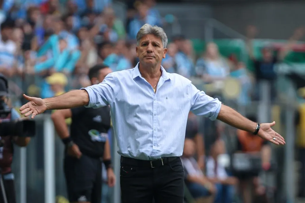 Renato Gaúcho em confronto pelo Grêmio. Foto: Maxi Franzoi/AGIF