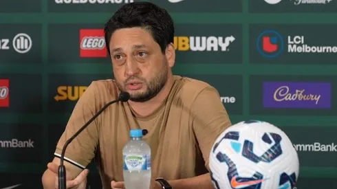 Arthut Elias, técnico da Seleção Brasileira durante coletiva de imprensa pós-jogo do último amistoso do ano que terminou em vitória do Brasil sobre as australianas