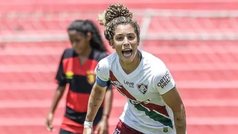 Jogadora do Fluminense, comemora gol da equipe carioca sobre o Sport-PE na Copinha Feminina