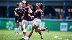Guerreiras Grenás comemoram vitória sobre o Grêmio na Ibrachina Arena, pela segunda rodada da Copinha Feminina