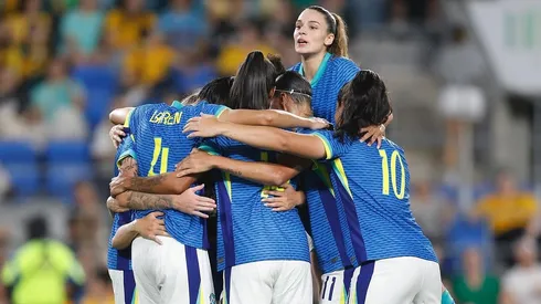 Jogadoras da Seleção Brasileira comemoram a vitória sobre a Austrália e encerram a temporada de amistosos de 2024 com chave de ouro