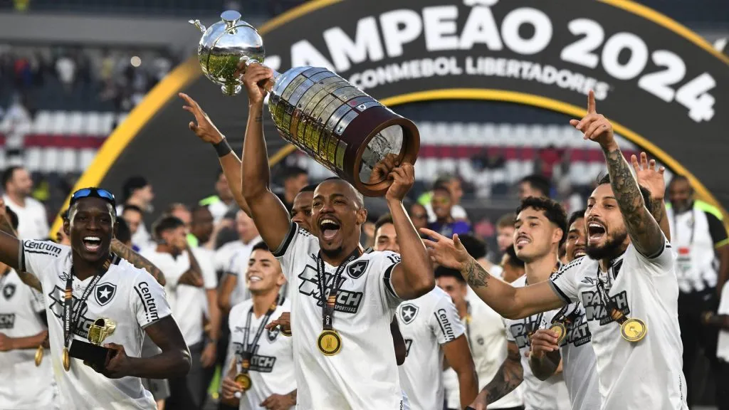 Jogadores comemorando o título da Libertadores. Foto: Federico Peretti/IMAGO/NurPhoto