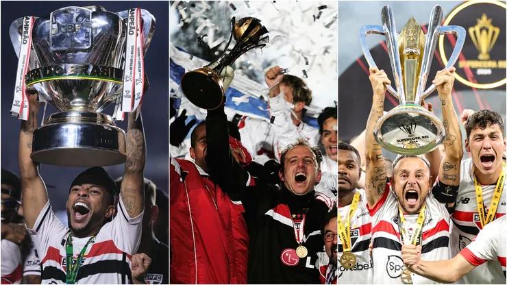 Títulos do São Paulo na sua história. Foto: Gilson Lobo/Ettore Chiereguini/AGIF; Shaun Botterill/Getty Images