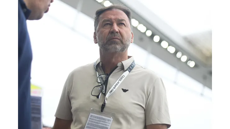 SP - SAO PAULO - 13/10/2024 - SAO PAULO, FUTEBOL DA ESPERANCA - Augusto Melo presidente do Corinthians durante partida do Futebol da Esperanca, no estadio Neo Quimica Arena, neste domingo (13). Foto: Reinaldo Campos/AGIF Foto: Reinaldo Campos/AGIF
