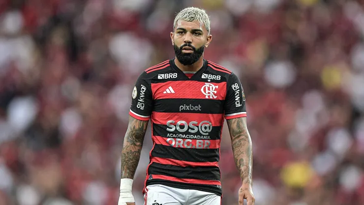 Gabigol em partida pelo Flamengo, em 2024
