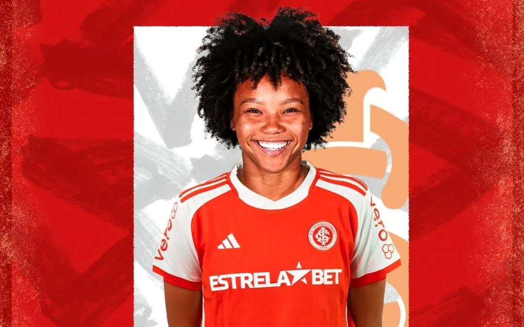 Jordana Soares chega chega ao Internacional para reforço o elenco e se junta as novas contratações, Anny Marabá e Paola Pereira para nova temporada. Foto: Internacional/Divulgação