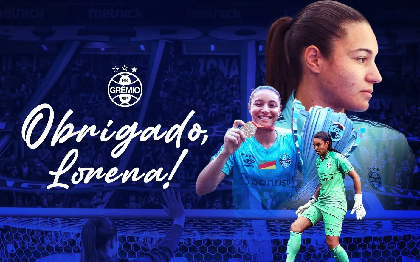 Goleira Loren, deixa o Grêmio para brilhar na liga americana em 2025 após 5 anos de dedicação à equipe gaúcha. Foto: Grêmio/Divulgação