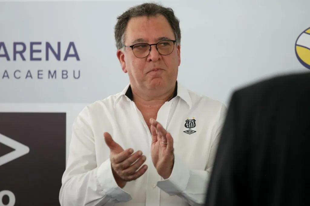 Presidente do Peixe em evento no Pacaembu. Foto: Reinaldo Campos/AGIF