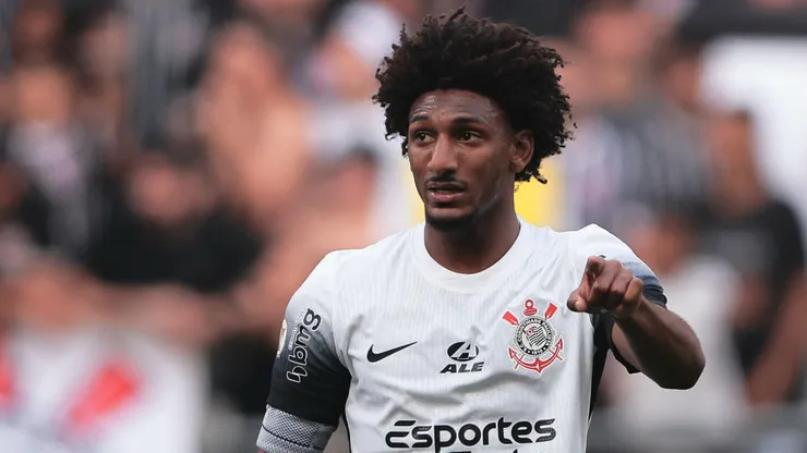 Talles na partida do Corinthians contra o Flamengo. Foto: Ettore Chiereguini/AGIF.