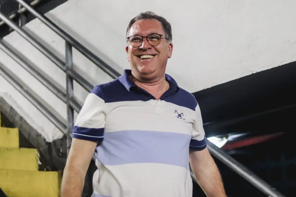 Marcelo Teixeira na Vila Belmiro. Foto: Reinaldo Campos/AGIF