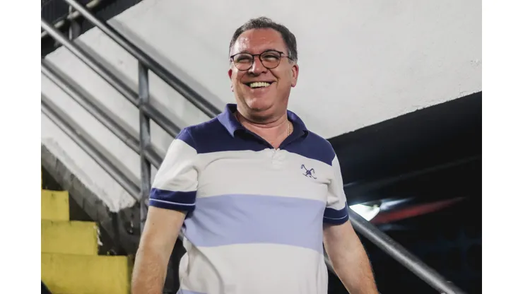 Marcelo Teixeira na Vila Belmiro. Foto: Reinaldo Campos/AGIF