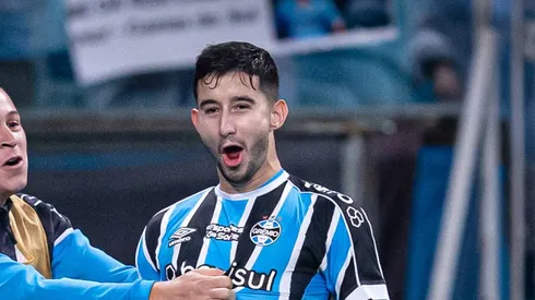 Villasanti comemora gol pelo Tricolor contra o Bahia.