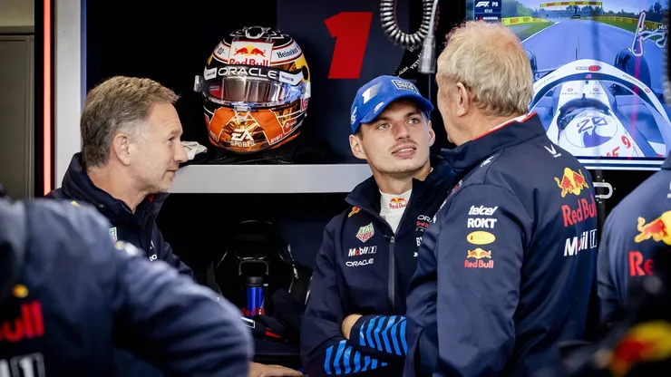 Verstappen, Horner e Marko no GP da Holanda