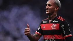Wesley jogador do Flamengo durante partida contra o Corinthians no estadio Arena Corinthians pelo campeonato Copa Do Brasil 2024. Foto: Ettore Chiereguini/AGIF