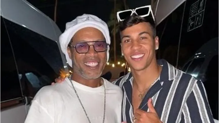 Kaio Jorge e Ronaldinho Gaúcho. Foto: Reprodução Instagram