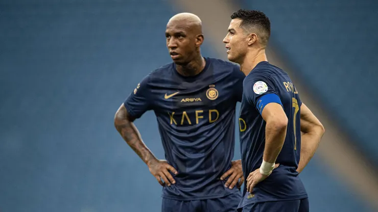 Anderson Talisca e Cristiano Ronaldo em partida pelo Al Nassr. Foto: Victor Fraile
