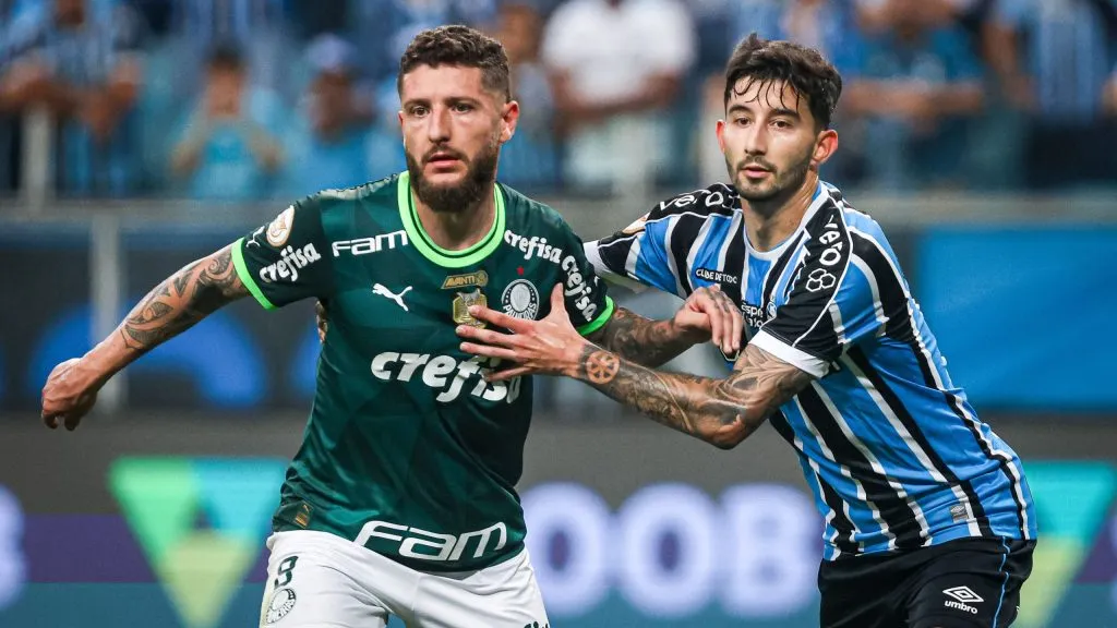Villasanti em partida entre Grêmio x Palmeiras. Foto: Maxi Franzoi/AGIF