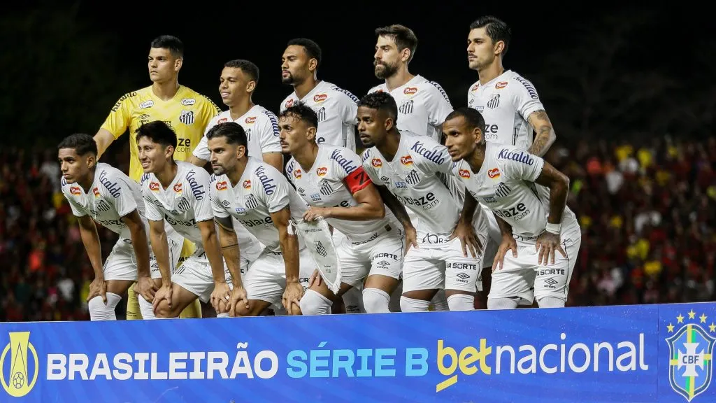 Equipe do Santos em partida pelo Brasileirão Série B. Foto: Rafael Vieira/AGIF