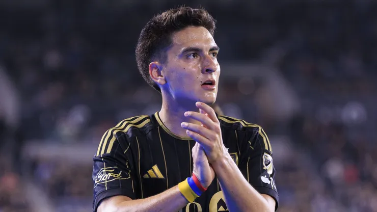 Atuesta durante partida entre Los Angeles FC e FC Dallas, pela MLS, em 2024. Foto: Ariana Ruiz