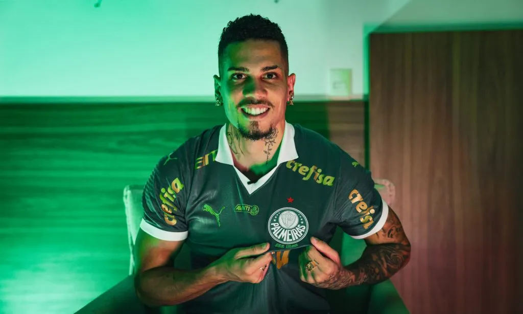 Paulinho é o novo reforço do Palmeiras. Giovani Conde/Palmeiras.