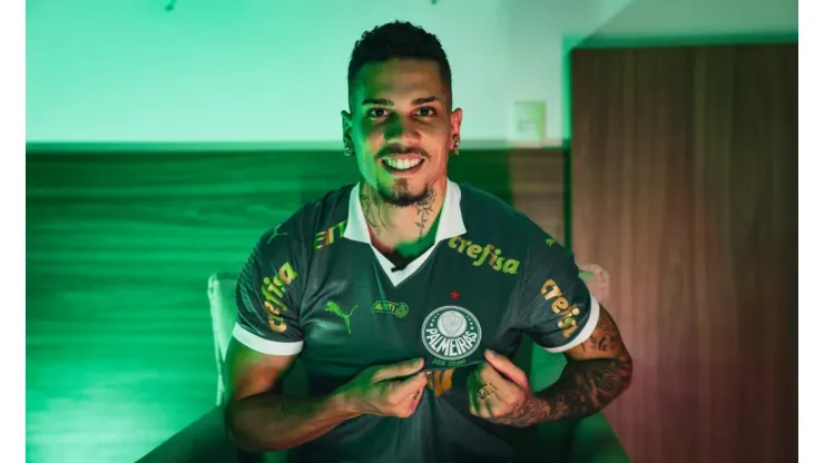 Paulinho, em anúncio pelo Palmeiras - Foto: Giovani Conde/by Canon/Palmeiras