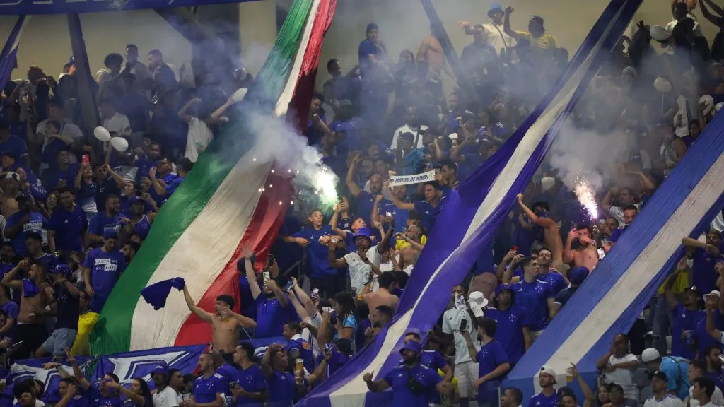 Torcida do Cruzeiro durante partida pela Copa Sul-Americana 2024. Foto: Gilson Lobo/AGIF