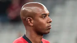 PR - CURITIBA - 15/02/2024 - PARANAENSE 2024, ATHLETICO-PR X OPERARIO - Fernandinho jogador do Athletico-PR durante execucao do hino nacional antes da partida contra o Operario no estadio Arena da Baixada pelo campeonato Paranaense 2024.