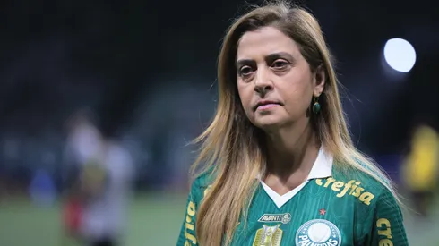 Leila Pereira presidente do Palmeiras durante partida pela Copa Do Brasil 2024. Foto: Ettore Chiereguini/AGIF
