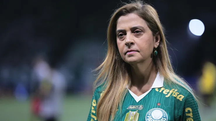 Leila Pereira presidente do Palmeiras durante partida pela Copa Do Brasil 2024. Foto: Ettore Chiereguini/AGIF