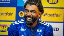 Gabigol em sua apresentação pelo Cruzeiro, no Mineirão.