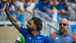 Gabigol durante sua apresentacao oficial como jogador do Cruzeiro. Foto: Fernando Moreno/AGIF