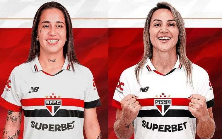 Karla e Crivelari integram o elenco das Meninas de Cotia para encarar os desafios da temporada 2025. Foto: Divulgação/São Paulo