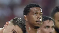 Carlinhos durante jogo do Fla pela Libertadores.