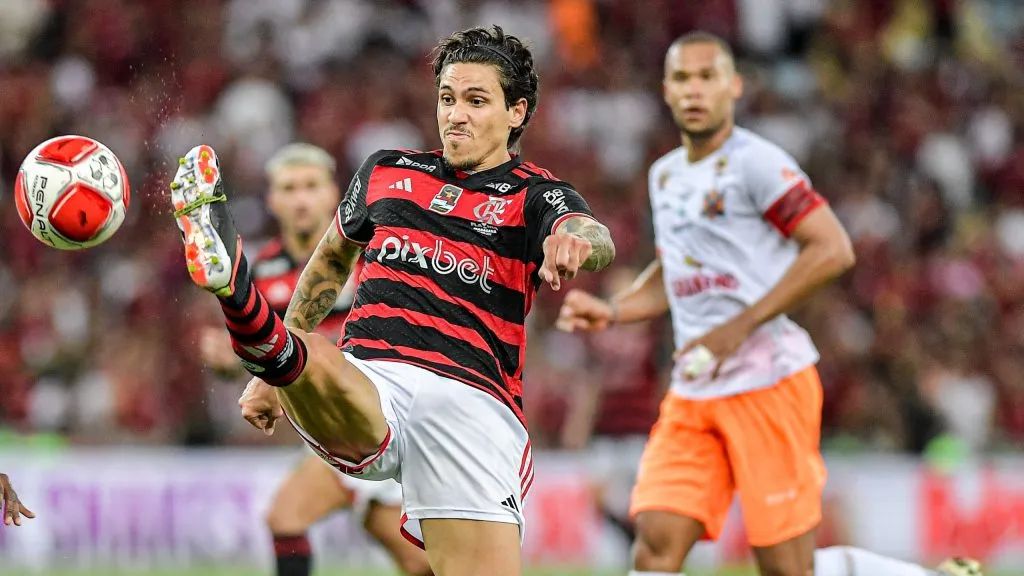 Pedro na final do Carioca de 2024 pelo Flamengo. Foto: Thiago Ribeiro/AGIF
