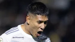 Zaracho comemora gol pelo Galo contra o Bragantino.