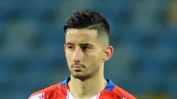 Villasanti atuando pela Seleção de seu país.