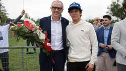 Andrea Kimi Antonelli e Stefano Domenicali (Emmanuele Ciancaglini/Getty Images)