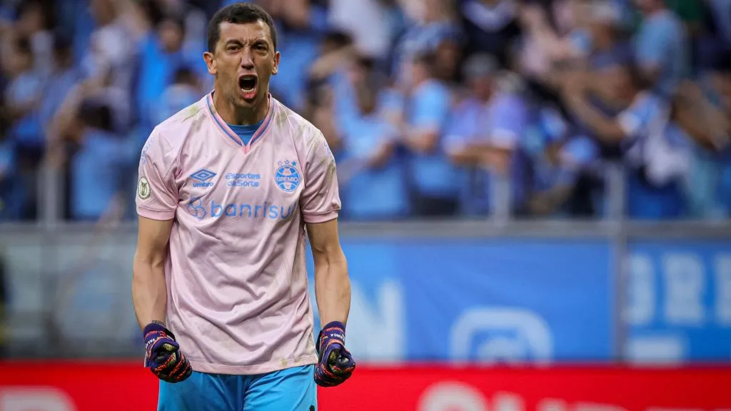 Marchesín comemorando. Foto: Maxi Franzoi/AGIF